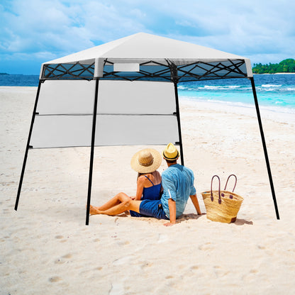 7 x 7 Feet Adjustable Portable Canopy Tent With Backpack, White Canopies at Gallery Canada
