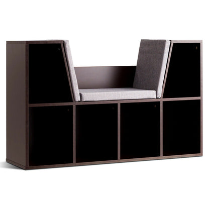 6-Cubby Kid Storage Bookcase, Cushioned Reading Nook, Brown Kids Storage at Gallery Canada
