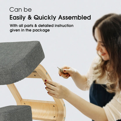 Ergonomic Kneeling Chair, Rocking Office Desk Stool, Gray Kneeling Chiars at Gallery Canada