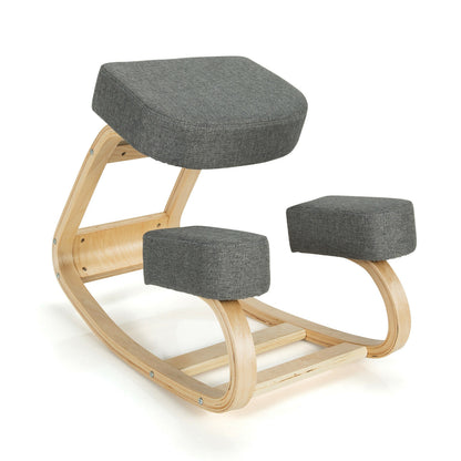 Ergonomic Kneeling Chair, Rocking Office Desk Stool, Gray Kneeling Chiars at Gallery Canada