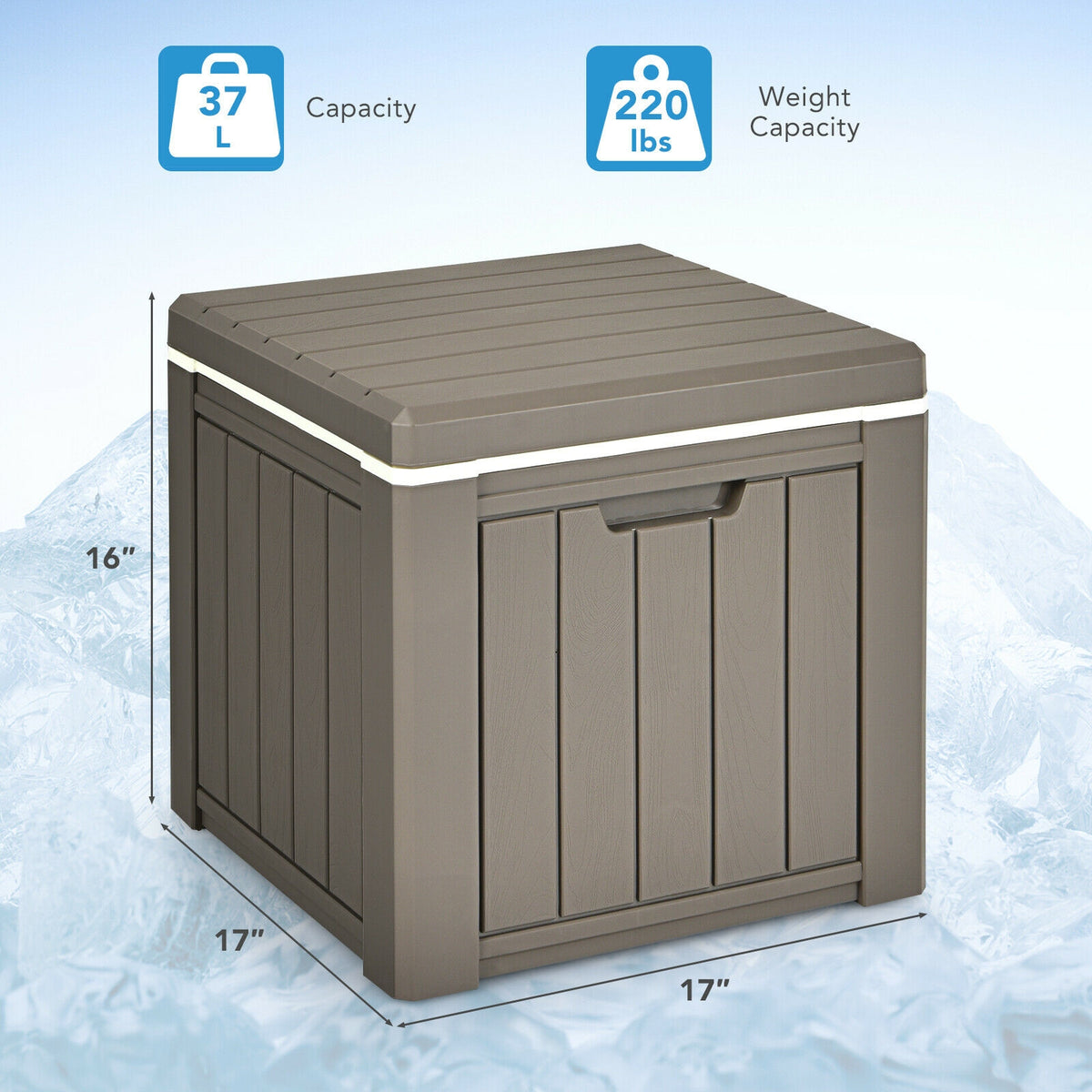 10 Gallon Storage Cooler, For Picnic And Outdoor, Brown Coolers at Gallery Canada