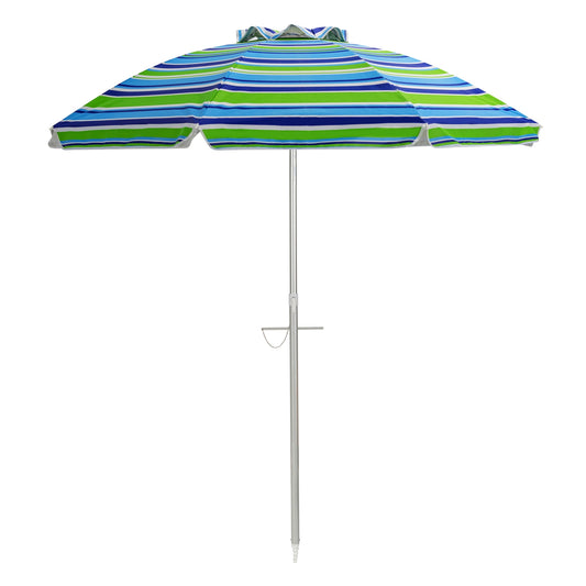 6.5 Feet Beach Umbrella, Sun Shade, Carry Bag, Green Outdoor Umbrellas Green at Gallery Canada