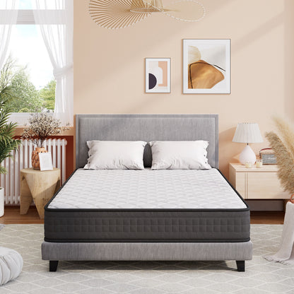 8 Inch Memory Foam Mattress, Medium Firm, Queen Size, White Mattresses at Gallery Canada