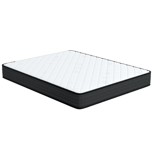 8 Inch Memory Foam Mattress, Medium Firm, Queen Size, White Mattresses White at Gallery Canada