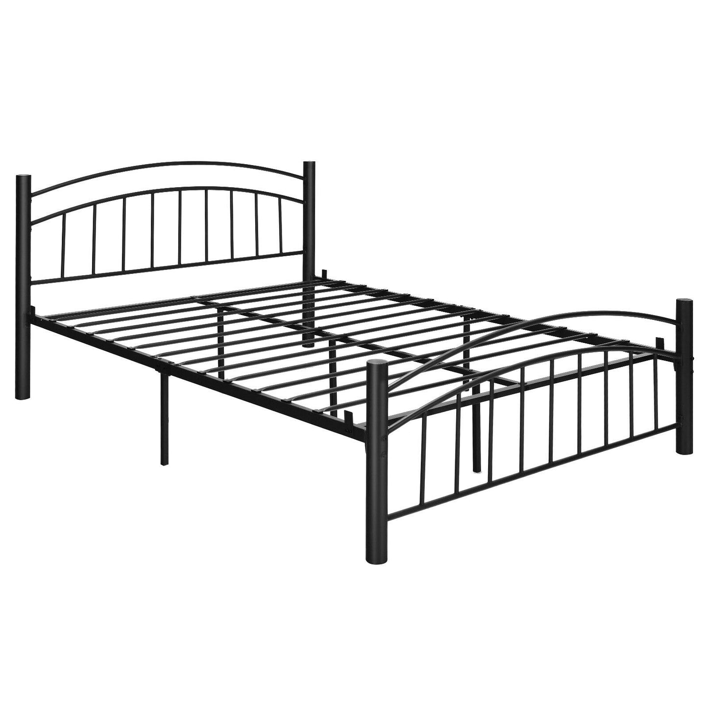 Modern Platform Bed With Headboard, Footboard, Queen Size, Black Simple Bed Frame at Gallery Canada