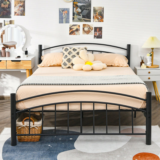 Modern Platform Bed With Headboard, Footboard, Queen Size, Black Simple Bed Frame Black at Gallery Canada