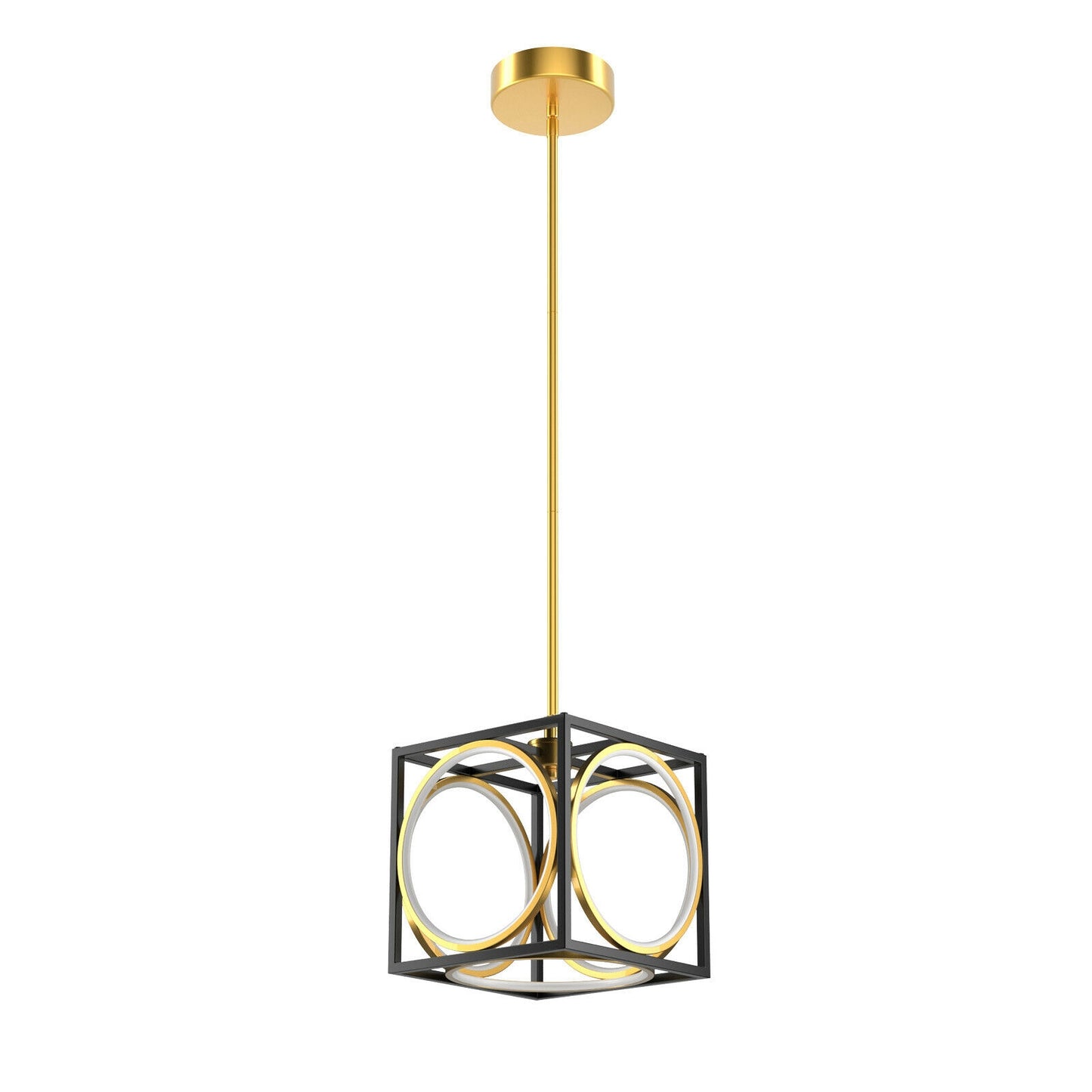 LED Pendant Light, 42 Inches Adjustable Suspender, Golden Ceiling Lights at Gallery Canada