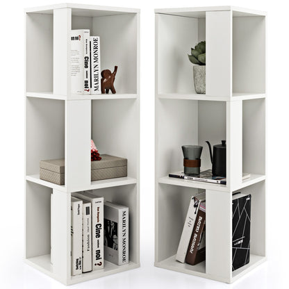 3-Tier 6 Cube Bookcase with Anti-Toppling Device, White Bookcases at Gallery Canada