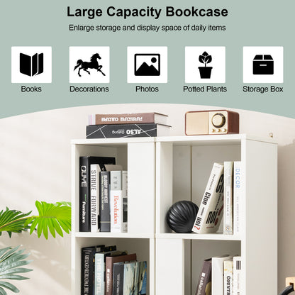 3-Tier 6 Cube Bookcase with Anti-Toppling Device, White Bookcases at Gallery Canada