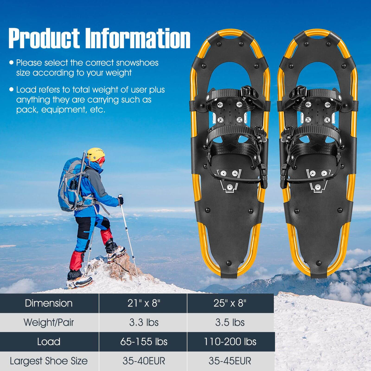 Lightweight Terrain Snowshoes, 25 Inches, Golden Winter Sports & Activities at Gallery Canada
