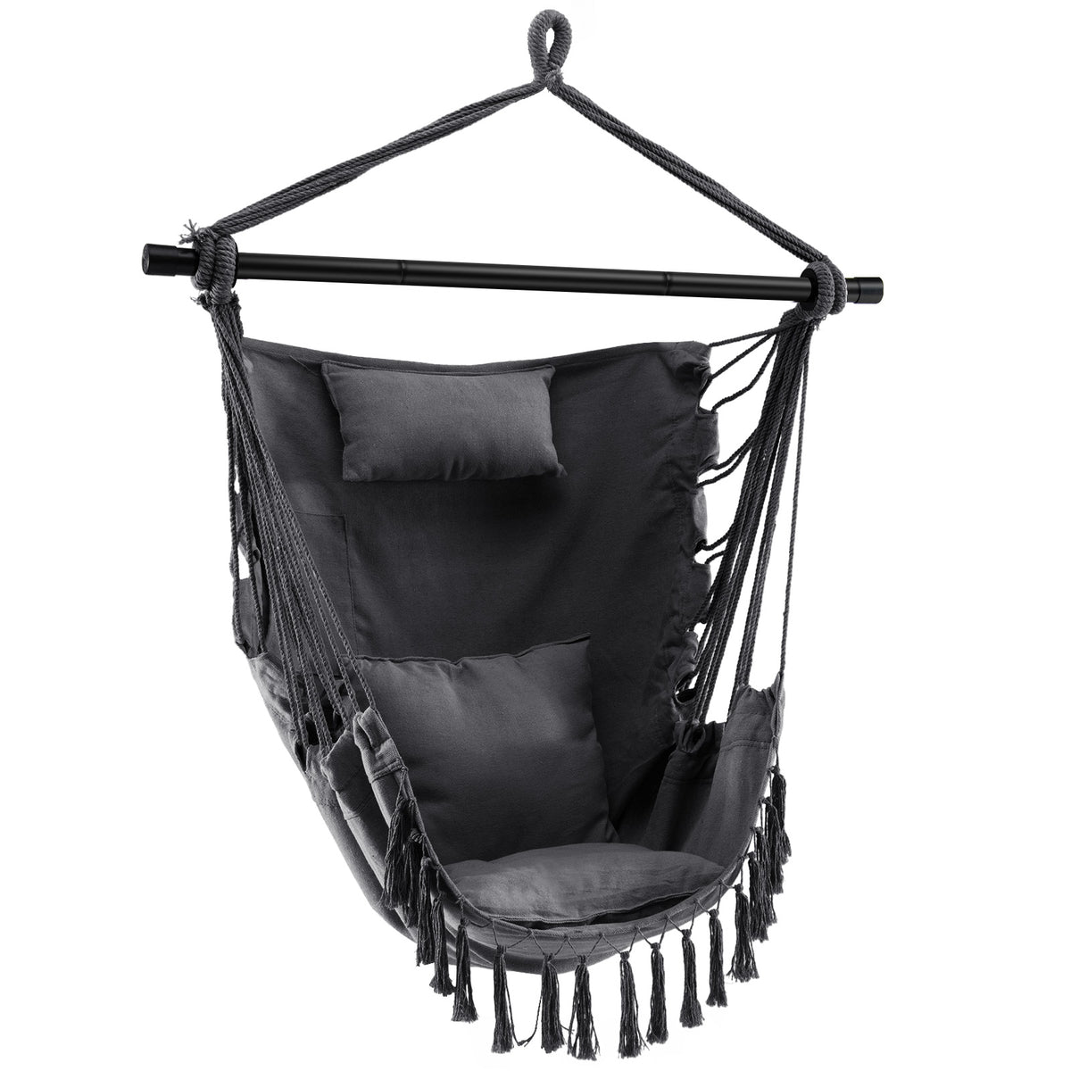 Hanging Rope Swing Chair, Gray Hammocks at Gallery Canada