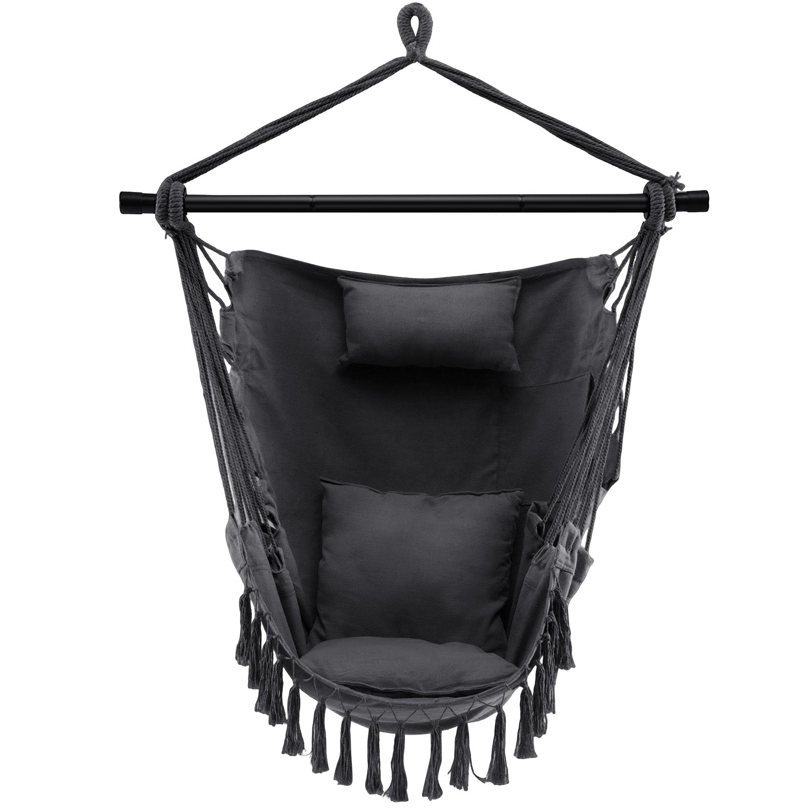 Hanging Rope Swing Chair, Gray Hammocks at Gallery Canada