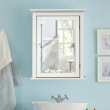 Wall Mounted Bathroom Mirror Cabinet, Adjustable Shelf, White Wall Cabinets at Gallery Canada