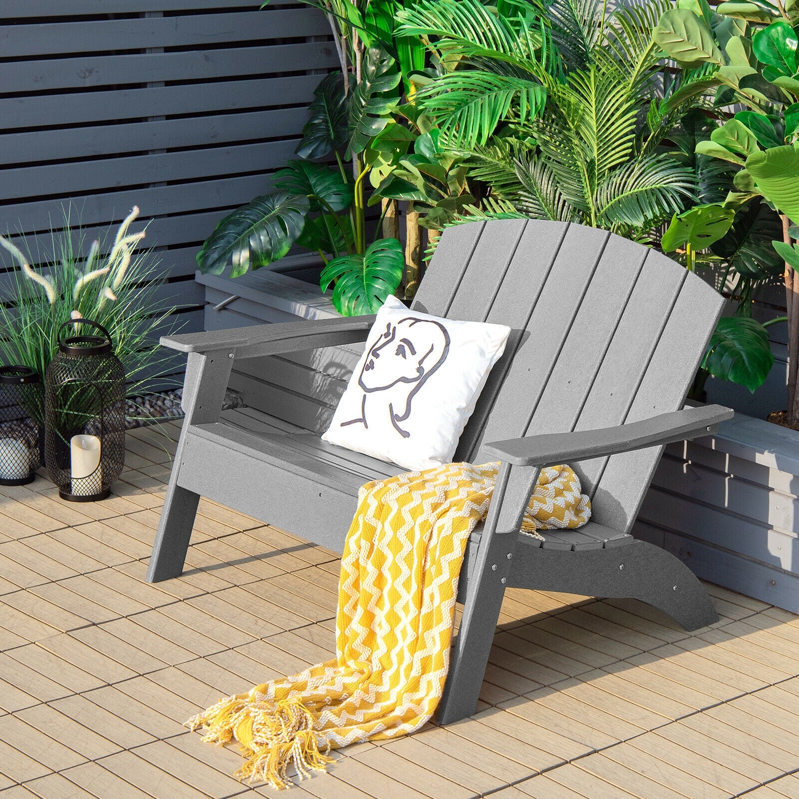 HDPE Patio Adirondack Chair, Gray Adirondack Chairs at Gallery Canada