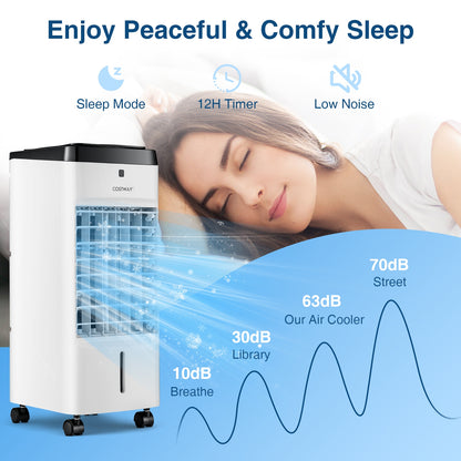 3-In-1 Evaporative Air Cooler, 4 Modes, White Air Coolers at Gallery Canada