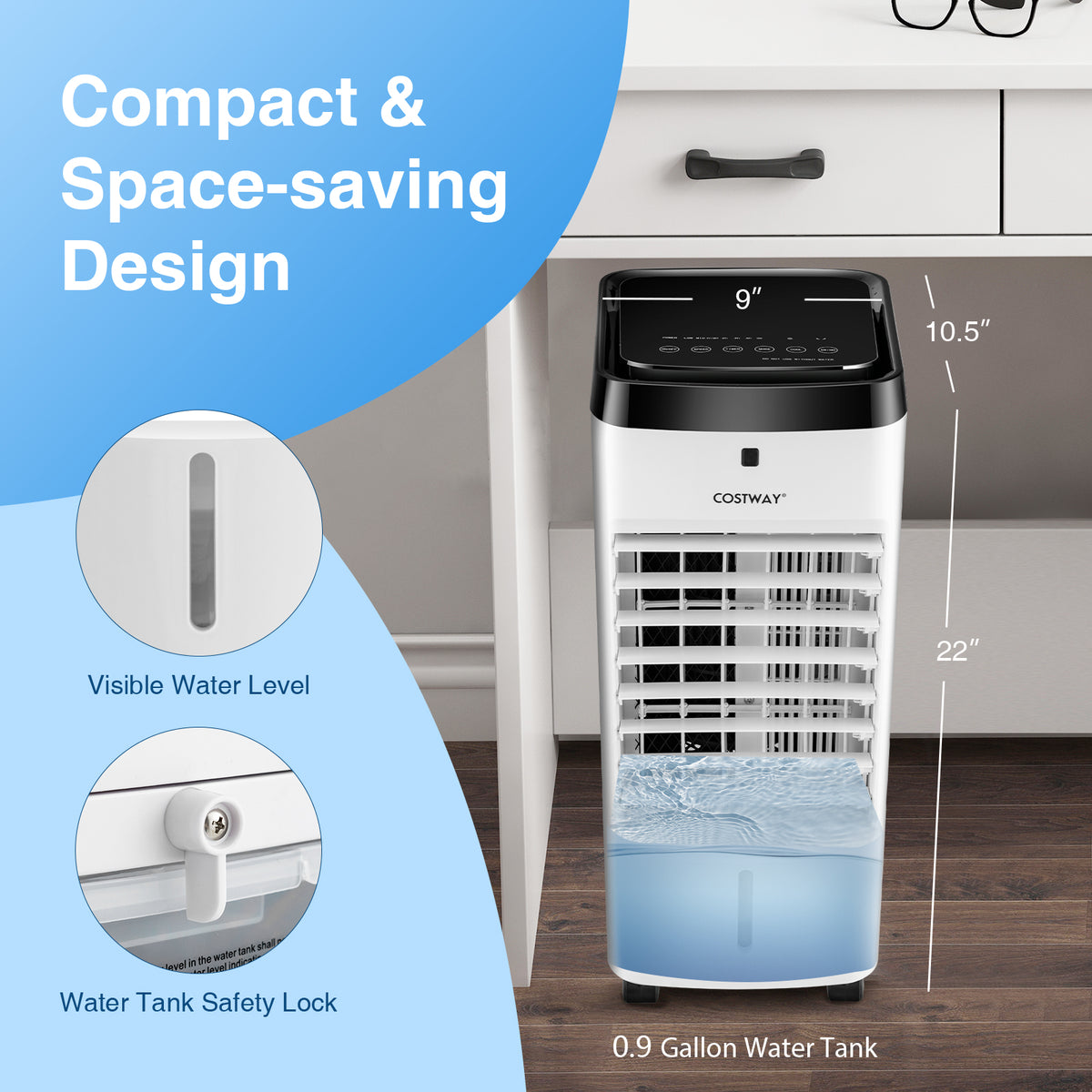 3-In-1 Evaporative Air Cooler, 4 Modes, White Air Coolers at Gallery Canada