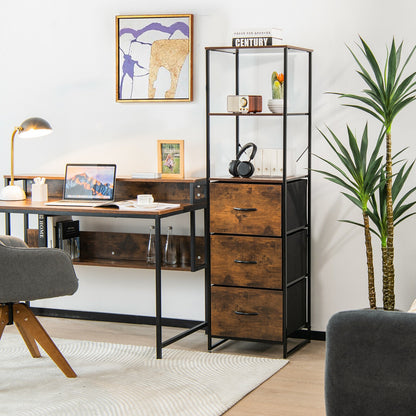 Freestanding 3 Drawer Dresser With 3 Shelves, Brown Dressers & Chests at Gallery Canada