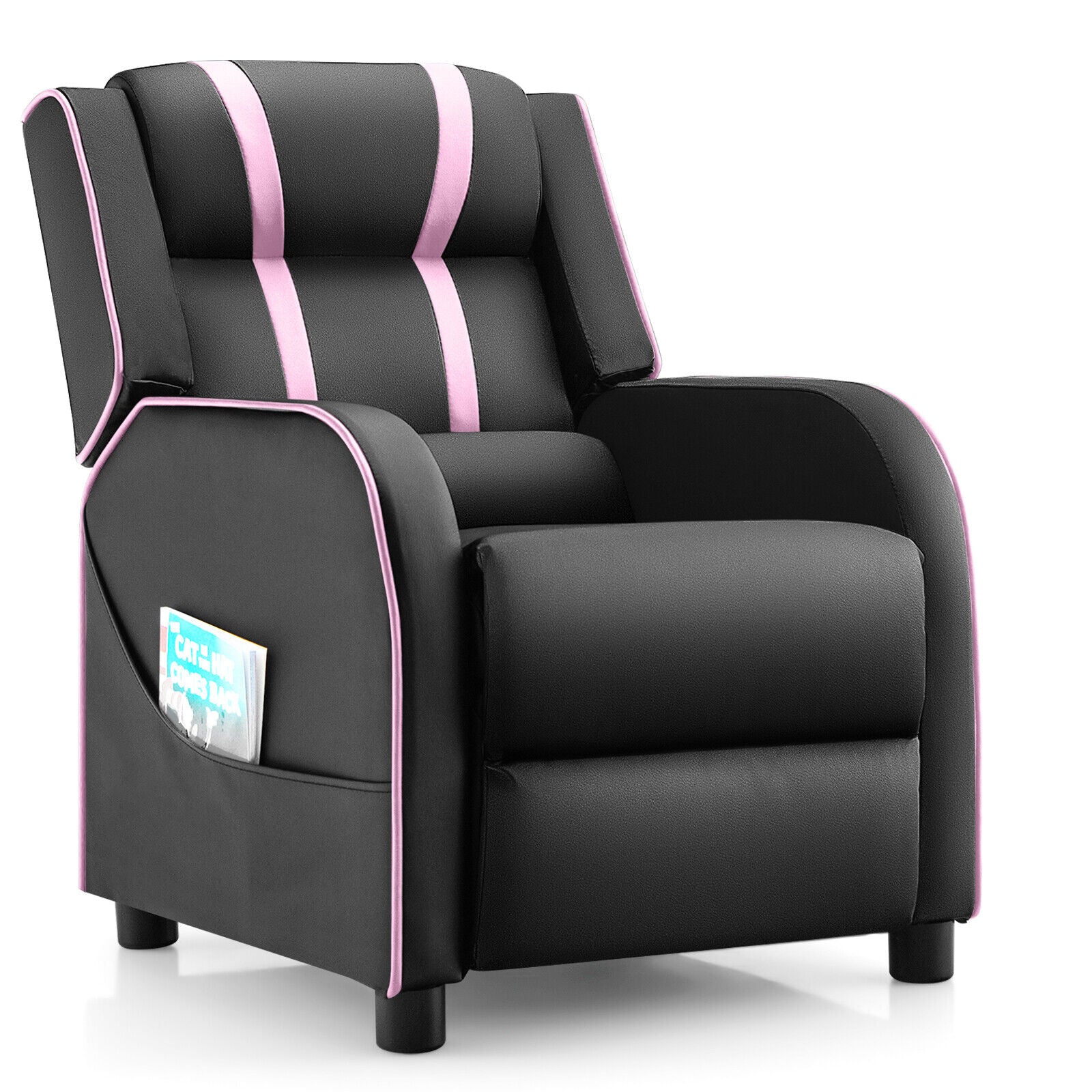 Kids Recliner Chair With Side Pockets And Footrest, Pink Kids Chairs & Seating at Gallery Canada