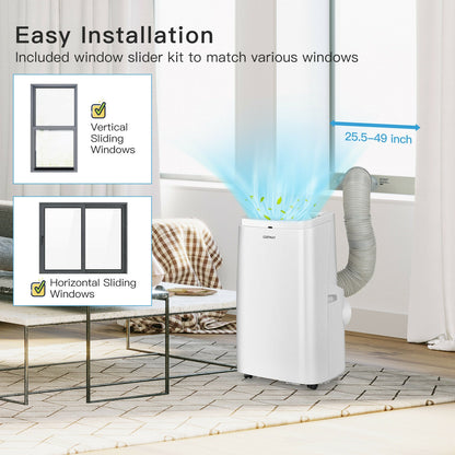 9000BTU 3-in-1 Portable Air Conditioner with Remote, White Portable Air Conditioners at Gallery Canada