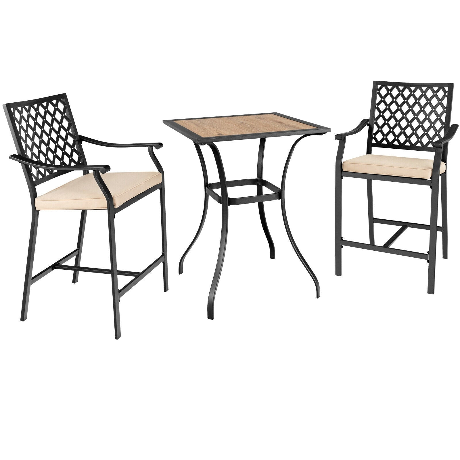 Patio Square Bar Table, Black Patio Bar Furniture at Gallery Canada