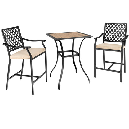 Patio Square Bar Table, Black Patio Bar Furniture at Gallery Canada