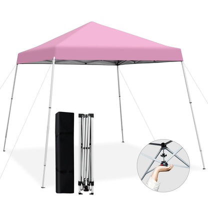 10 x 10 Feet Pop-Up Canopy With Carrying Bag, Pink Canopies at Gallery Canada