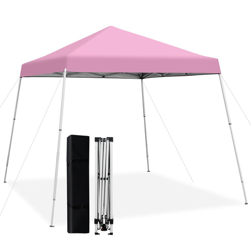 10 x 10 Feet Pop-Up Canopy With Carrying Bag, Pink