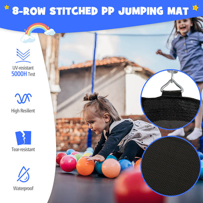 12 Ft Outdoor Recreational Trampoline With Enclosure Net, Black Trampolines at Gallery Canada