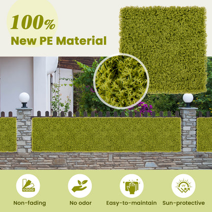 12 Pieces 20 x 20 Inches Artificial Grass Wall Panels, Light Green Faux Plants at Gallery Canada