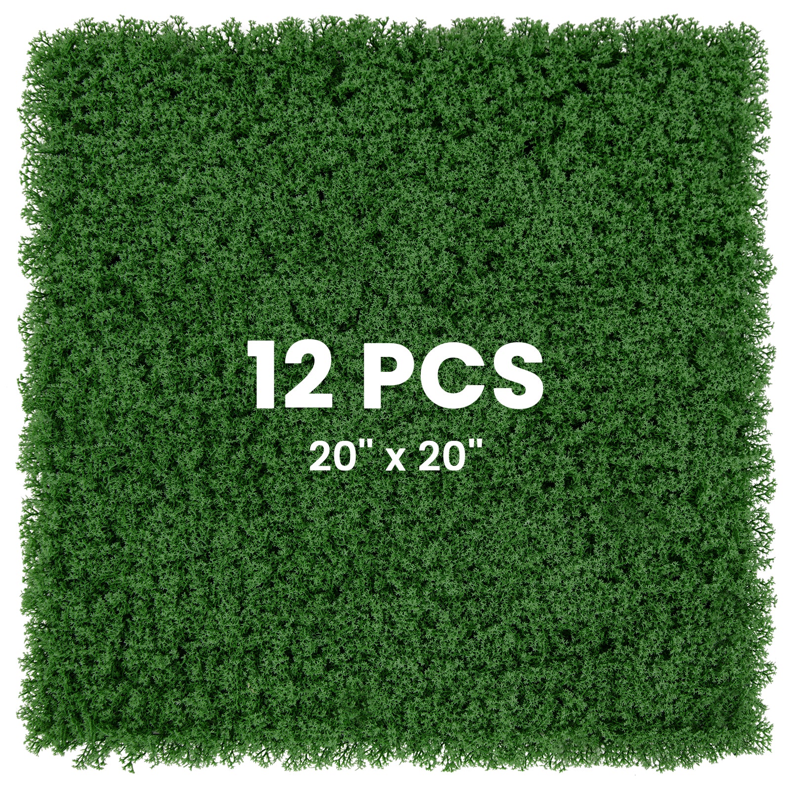 12 Artificial Grass Wall Panels, 20 x 20 Inches, Green Faux Plants at Gallery Canada
