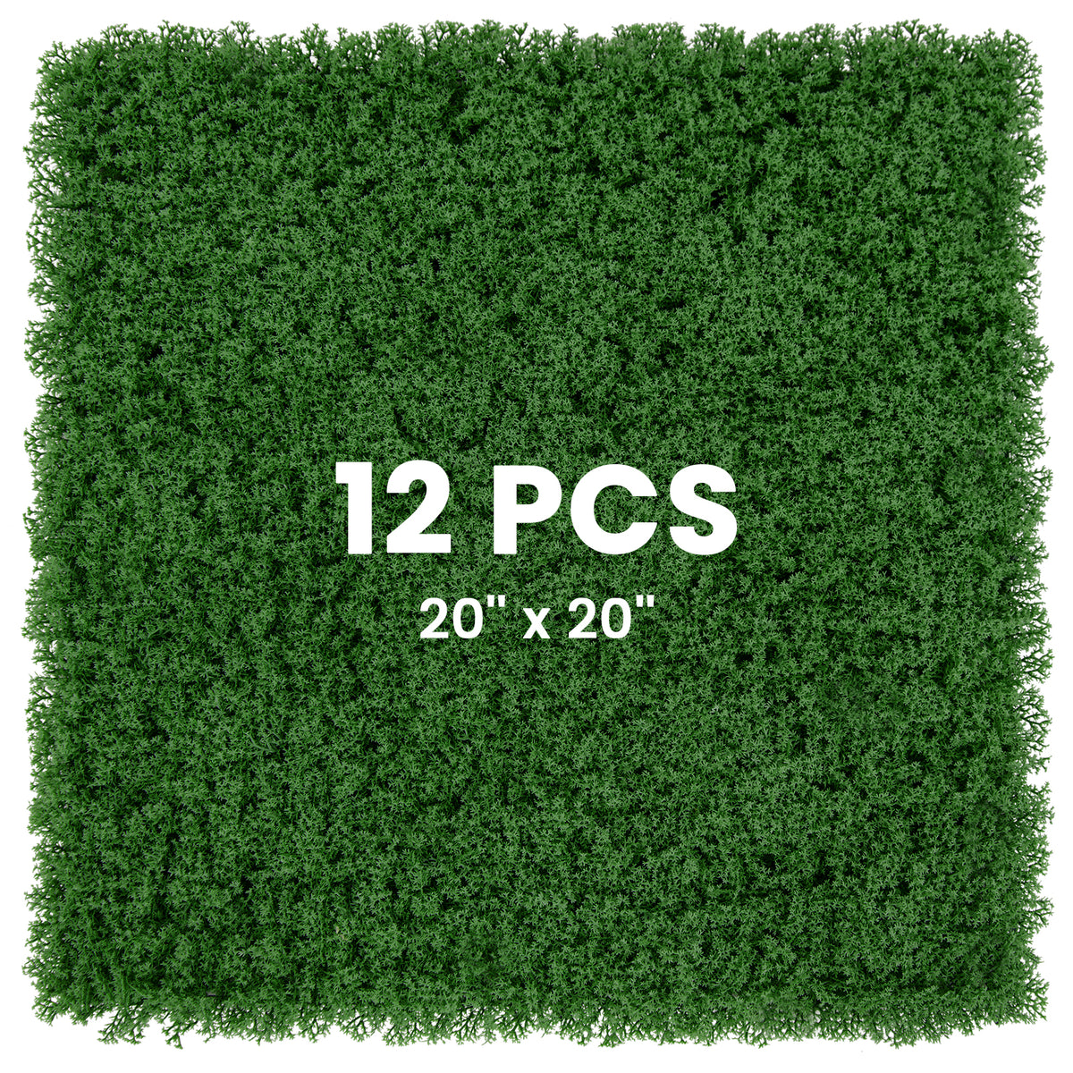 12 Artificial Grass Wall Panels, 20 x 20 Inches, Green Faux Plants at Gallery Canada