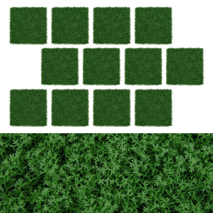 12 Artificial Grass Wall Panels, 20 x 20 Inches, Green Faux Plants at Gallery Canada