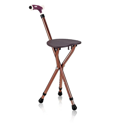 Adjustable Folding Cane Seat, Lightweight, Brown Walkers & Rollators at Gallery Canada