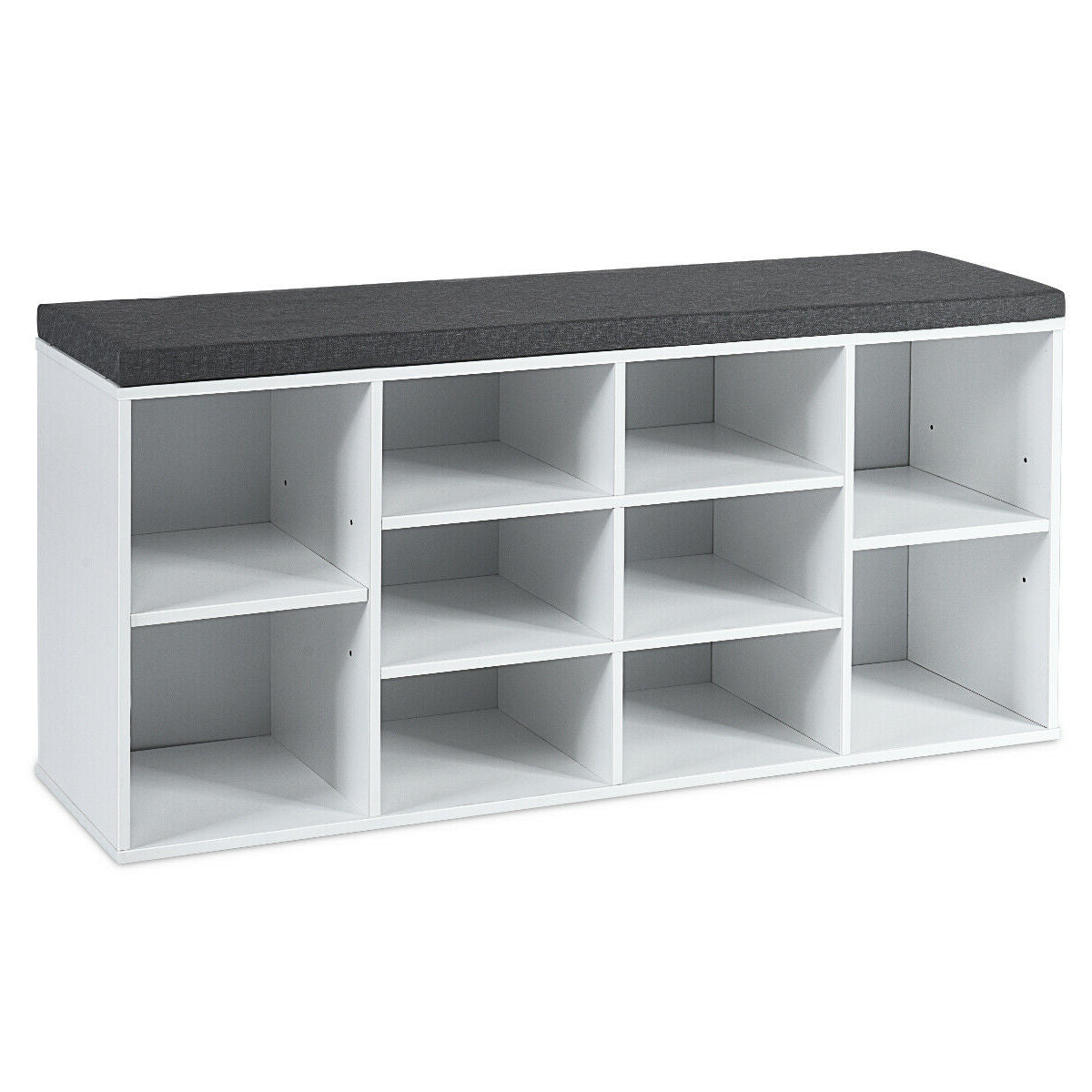 10-Cube Organizer, Entryway Shoe Storage Bench, White Shoe Racks & Storage Benches at Gallery Canada