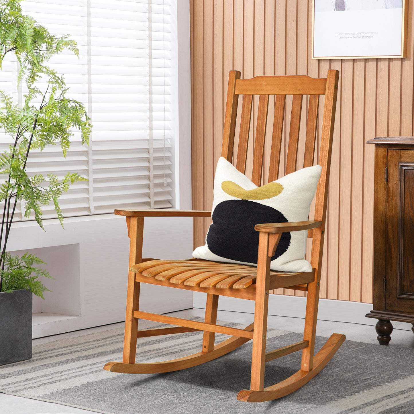 Outdoor Rocking Chair, Single Rocker, Patio Deck, Natural Patio Rocking Chairs & Gliders at Gallery Canada