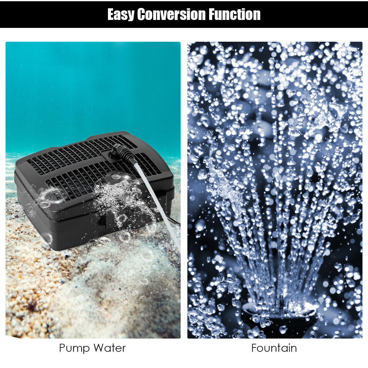 660 GPH Pond Filter Pump With Sterilizer And Fountain Jet, Black Watering & Irrigation at Gallery Canada