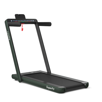 Electric Folding Treadmill, Dual Display, Speaker, Green Treadmills at Gallery Canada