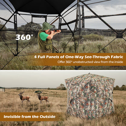 360° See Through Hunting Blind, Portable Carrying Bag, Camouflage Tents at Gallery Canada