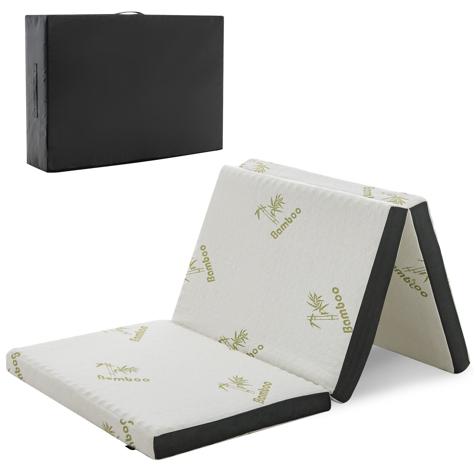 3 Inch Tri-Fold Memory Foam Mattress Topper, Portable With Bag, Small Mattresses at Gallery Canada