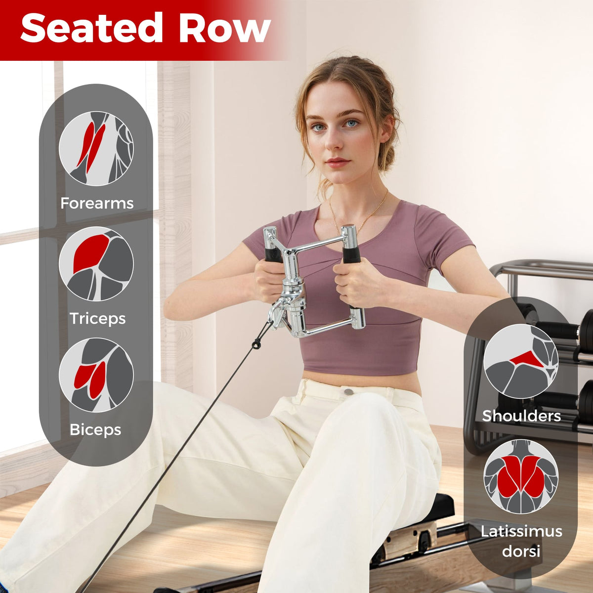 4-Piece Cable Machine Attachment Set For Home Gym Weights Accessories at Gallery Canada