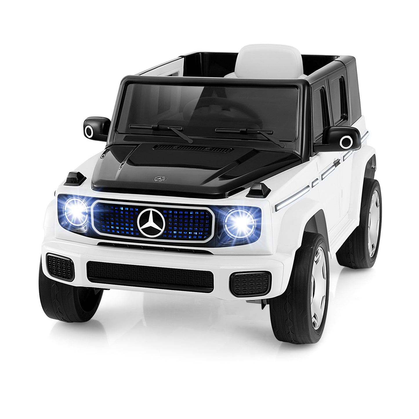 Licensed Mercedes-Benz EQG Kids Ride On Car, 12V, Remote Control, White Powered Ride On Toys at Gallery Canada
