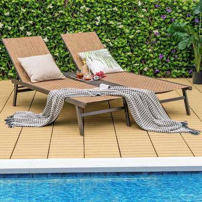 2-Person Patio Chaise Lounge, Brown Outdoor Chaise Lounges at Gallery Canada