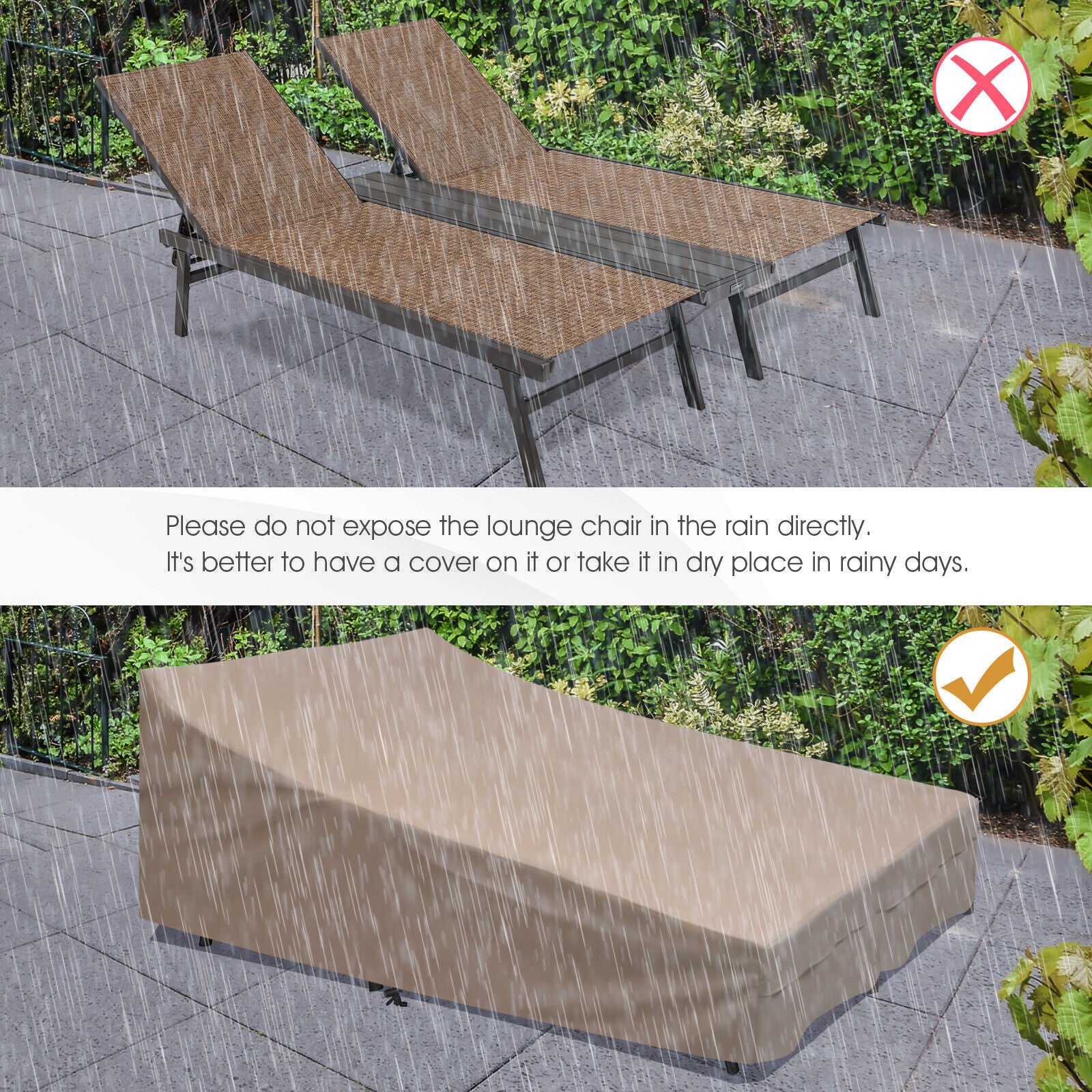 2-Person Patio Chaise Lounge, Brown Outdoor Chaise Lounges at Gallery Canada