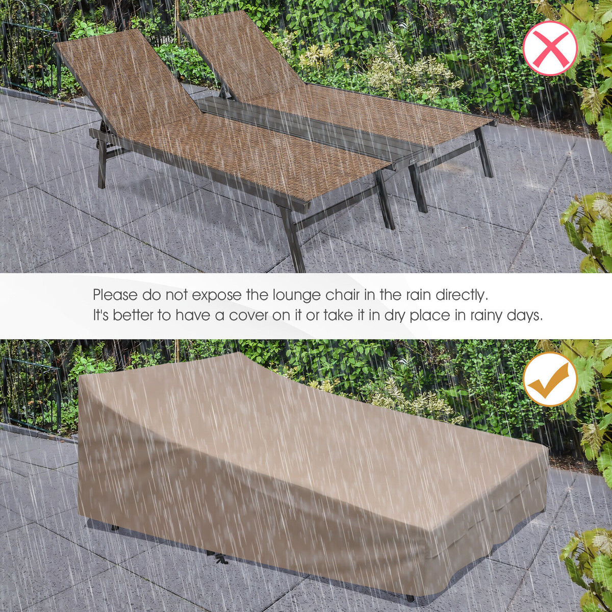 2-Person Patio Chaise Lounge, Brown Outdoor Chaise Lounges at Gallery Canada