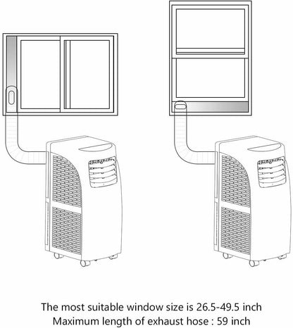 9000 BTU Portable Air Conditioner, Dehumidifier, Remote, Black, White Portable Air Conditioners at Gallery Canada