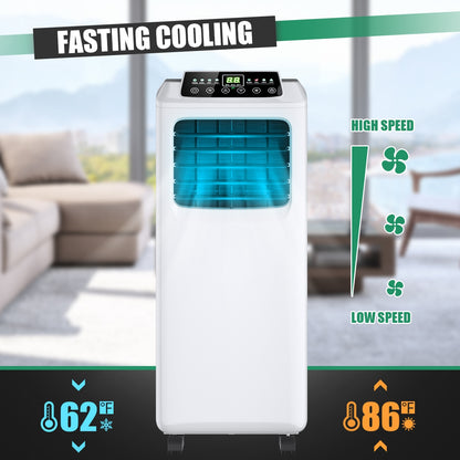 9000 BTU Portable Air Conditioner, Dehumidifier, Remote, Black, White Portable Air Conditioners at Gallery Canada