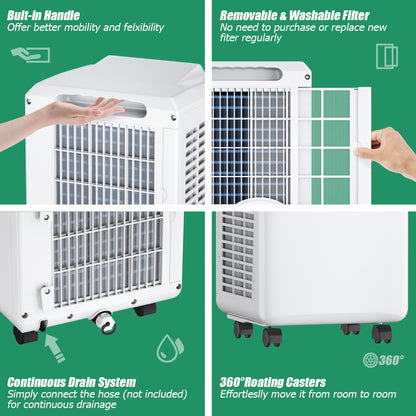 9000 BTU Portable Air Conditioner, Dehumidifier, Remote, Black, White Portable Air Conditioners at Gallery Canada
