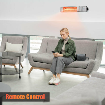 1500W Infrared Patio Heater, With Remote & Timer, Silver Space Heaters at Gallery Canada