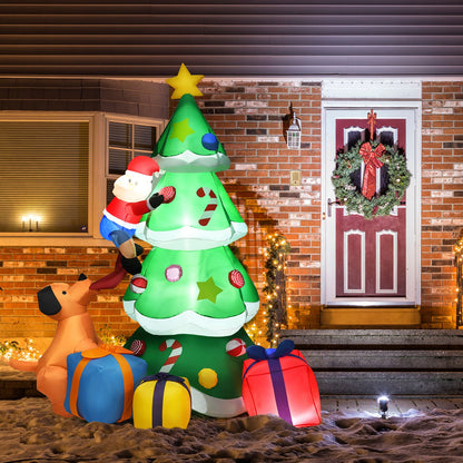 7 Feet Inflatable Christmas Tree, LED Lights, Green Christmas Inflatables at Gallery Canada