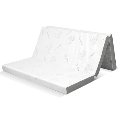4 Inch Tri-Fold Cooling Gel Memory Foam Mattress, Queen Size Mattresses at Gallery Canada